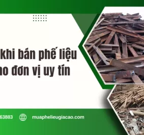 Lợi ích khi bán phế liệu sắt cho đơn vị uy tín