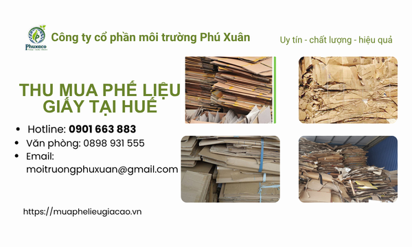 Thu mua phế liệu giấy tại Huế
