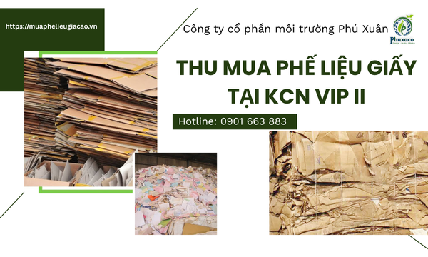 Thu mua phế liệu giấy tại KCN VSIP II